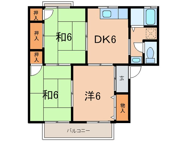 モ－ツアルト南笹原の物件間取画像